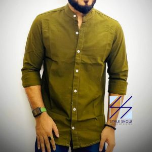 জলপাই বেন কলার শার্ট