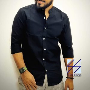 কালো বেন কলার শার্ট