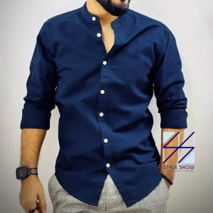 নেবি ব্লু বেন কলার শার্ট